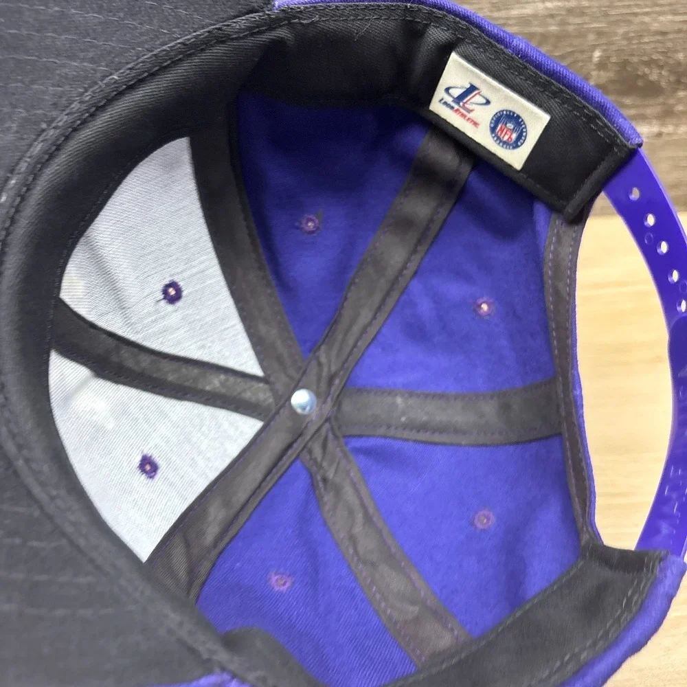 Vintage Minnesota Vikings Hat Cap Snap Back Purple NFL Football Logo Athletic